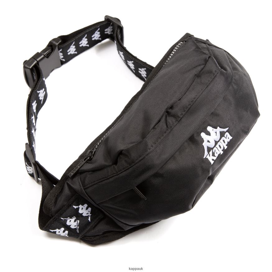 Kappa 222 Banda Anais Pouch Bag BLACK WHITE 408H4N362 - Kappa Trainers UK