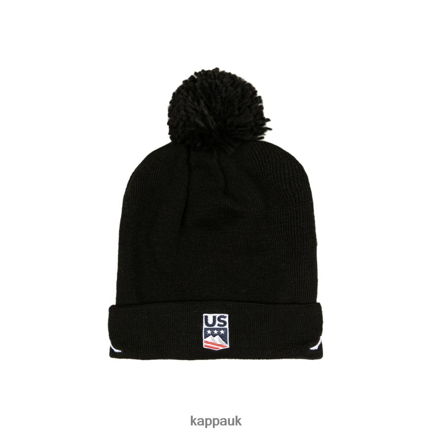 Kappa 6Cento Flock P US Beanie Black 408H4N291 - Kappa Tracksuit UK