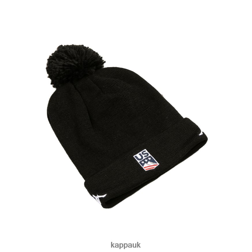 Kappa 6Cento Flock P US Beanie Black 408H4N291 - Kappa Tracksuit UK