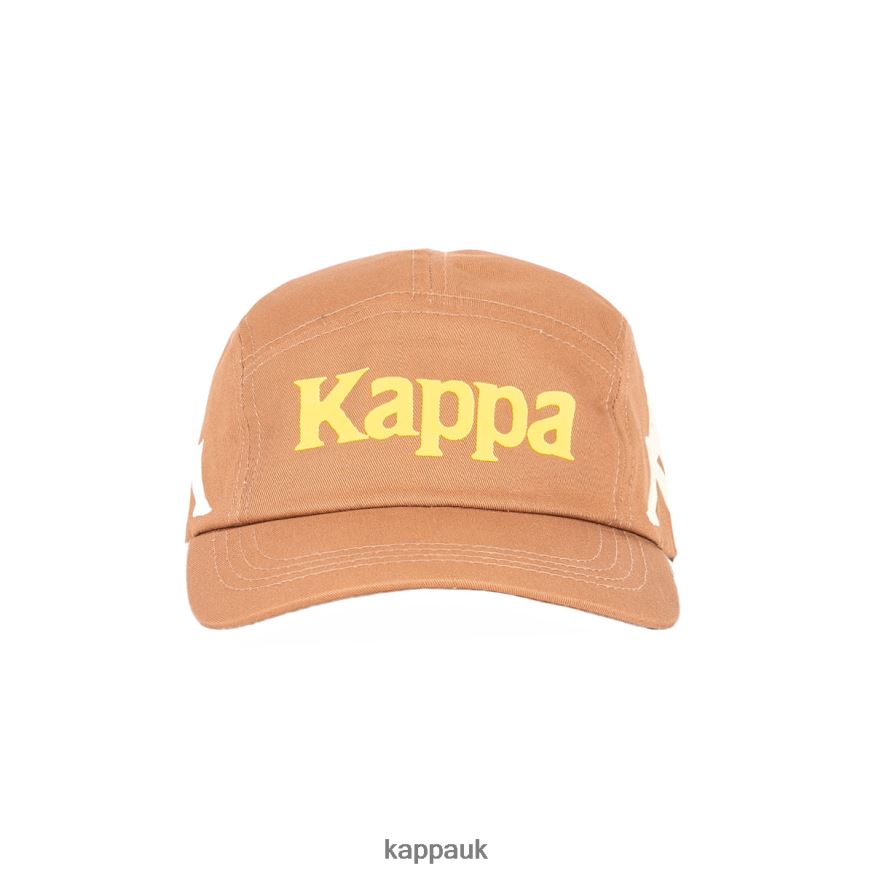 Kappa Authentic Anfrei Cap Brown Yellow 408H4N305 - Kappa Trainers UK