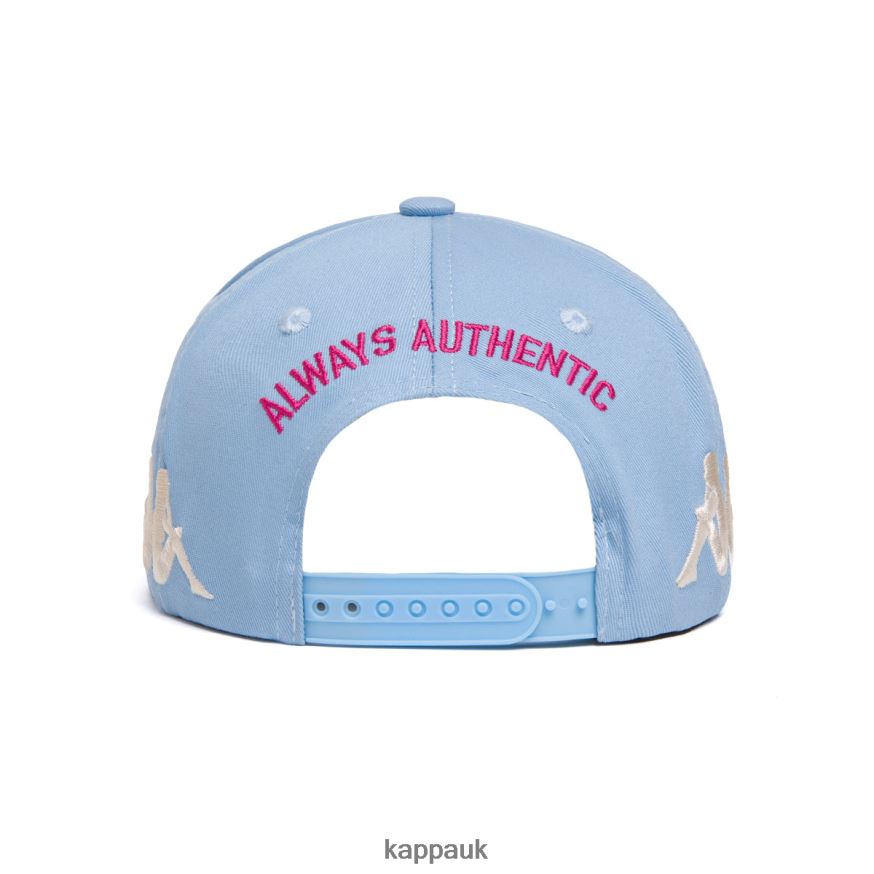 Kappa Authentic Graphik Tornado Cap Light Blue Pink 408H4N309 - Kappa Tracksuit UK