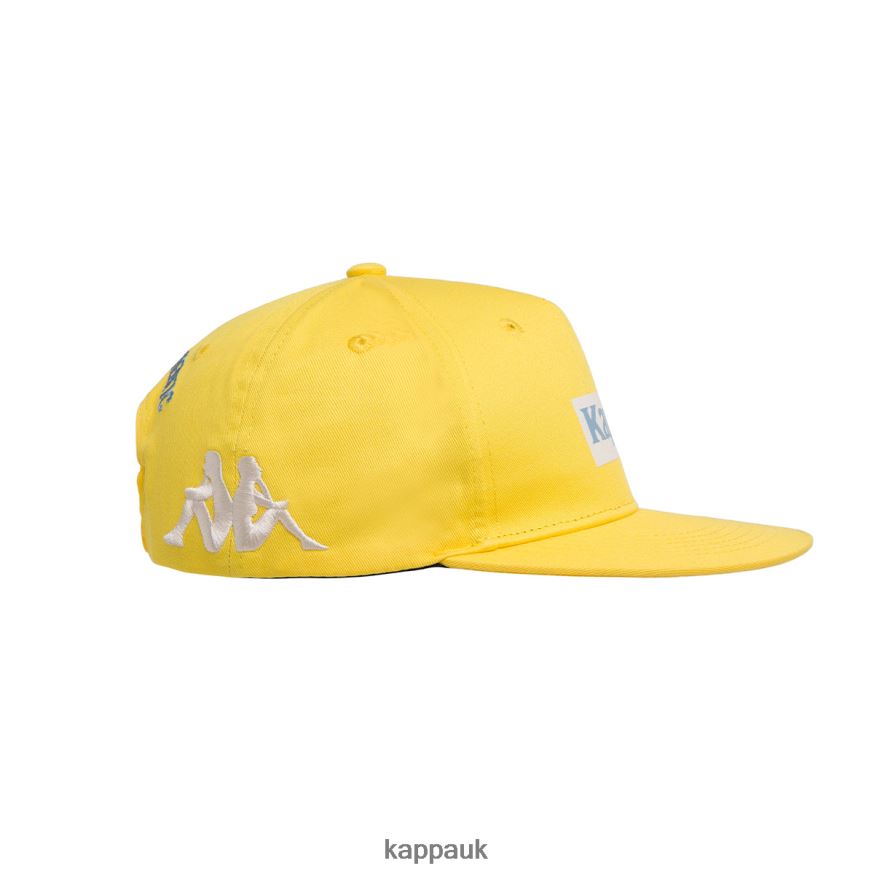 Kappa Authentic Graphik Tornado Cap Yellow Light Blue 408H4N301 - Kappa UK