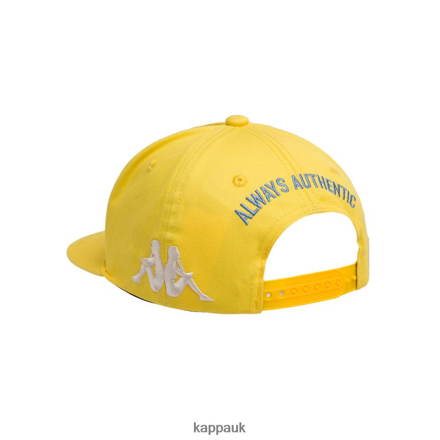 Kappa Authentic Graphik Tornado Cap Yellow Light Blue 408H4N301 - Kappa UK