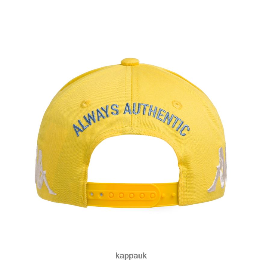Kappa Authentic Graphik Tornado Cap Yellow Light Blue 408H4N301 - Kappa UK