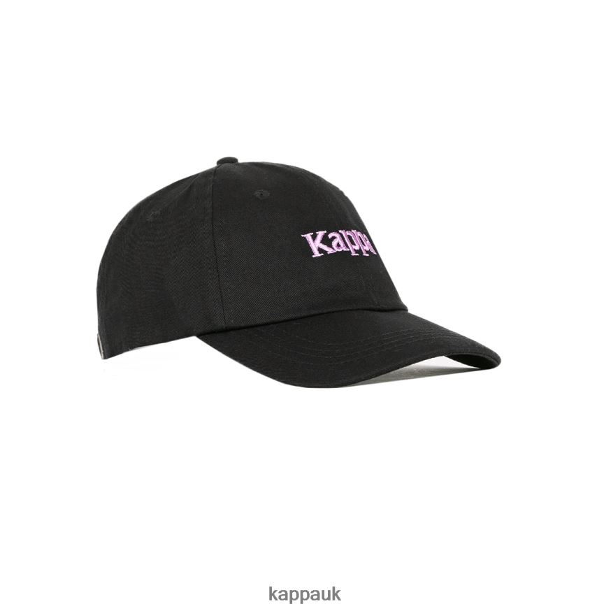 Kappa Authentic Hoogeveen Cap Black Smoke Violet 408H4N312 - Kappa Tracksuit UK