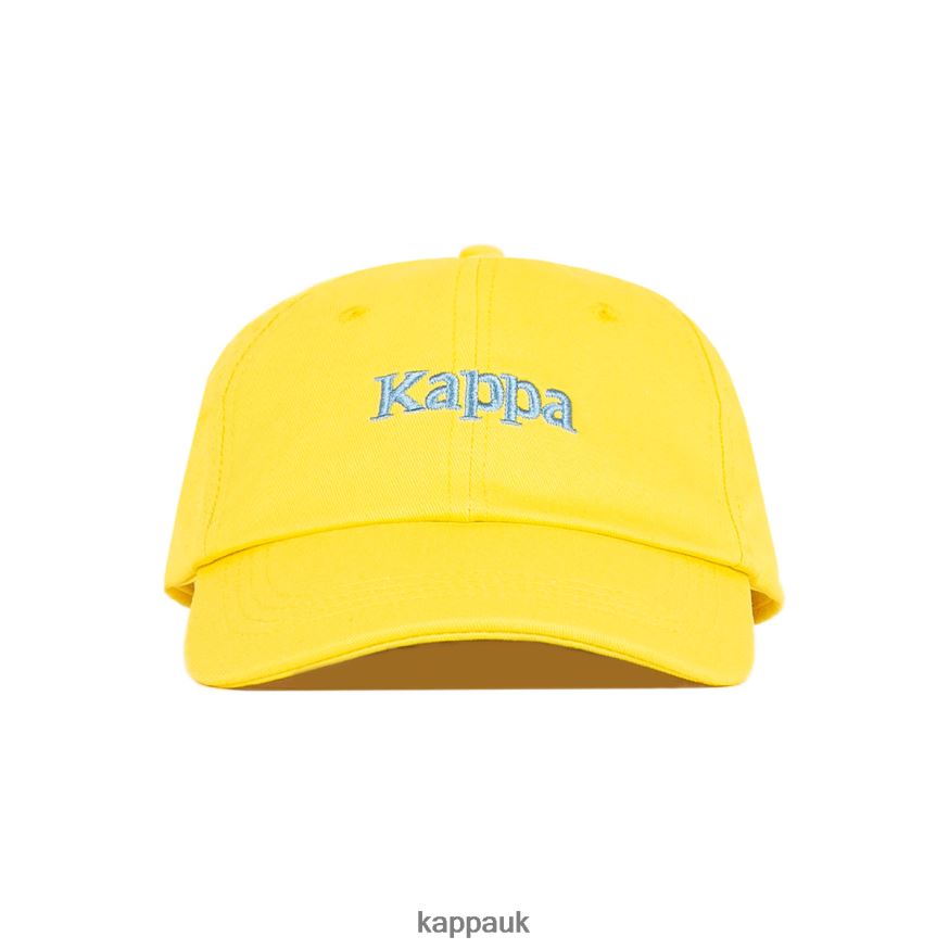Kappa Authentic Hoogeveen Cap Yellow Light Blue 408H4N302 - Kappa Trainers UK