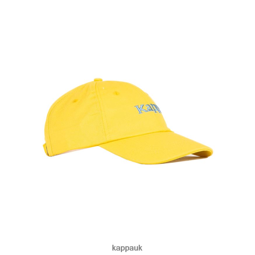Kappa Authentic Hoogeveen Cap Yellow Light Blue 408H4N302 - Kappa Trainers UK