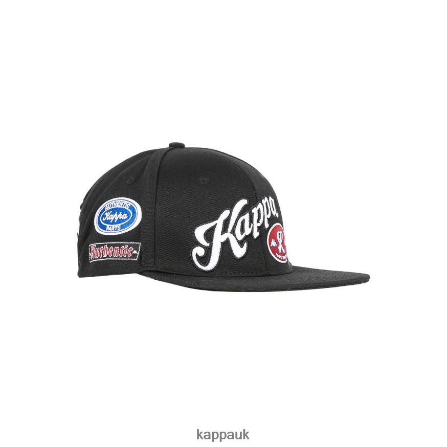 Kappa Authentic Rakes Cap Black Smoke 408H4N329 - Kappa Trainers UK