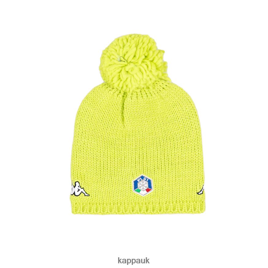 Kappa 6Cento Flock 3 Fisi Hat Green Lime 408H4N339 - Kappa Tracksuit UK