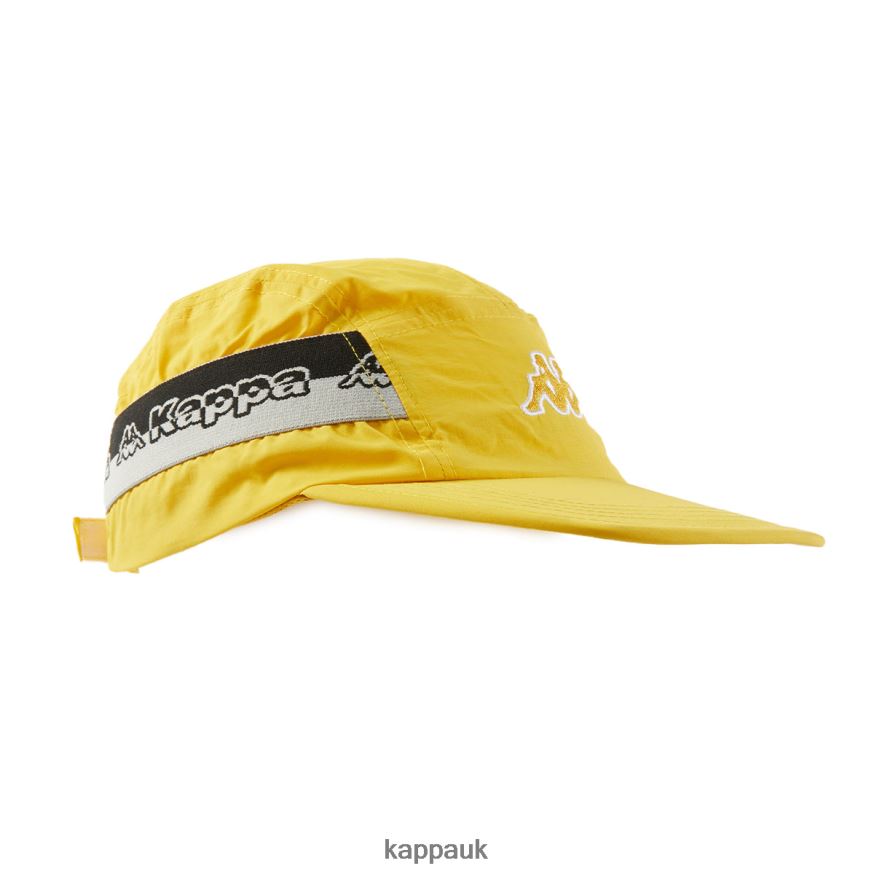 Kappa Logo Tape Drema Cap Yellow 408H4N396 - Kappa Tracksuit UK