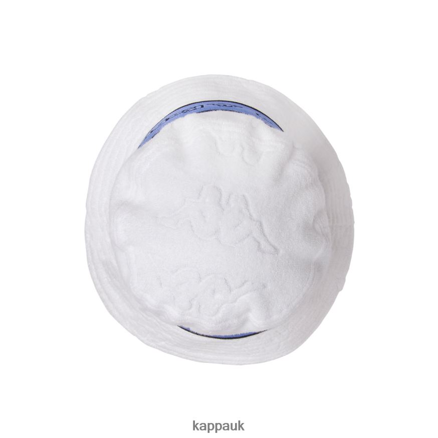 Kappa Logo Tape Ello Bucket Hat White Blue 408H4N300 - Kappa Tracksuit UK
