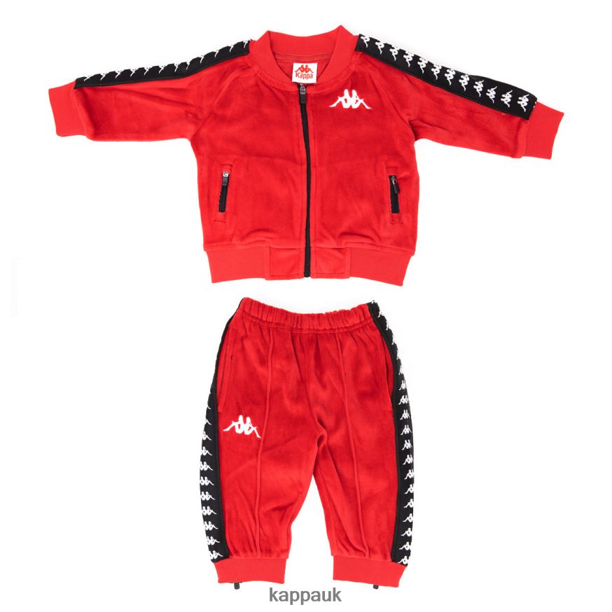 Kappa Infants 222 Banda Neash Tracksuit RED 408H4N824 - Kappa Trainers UK