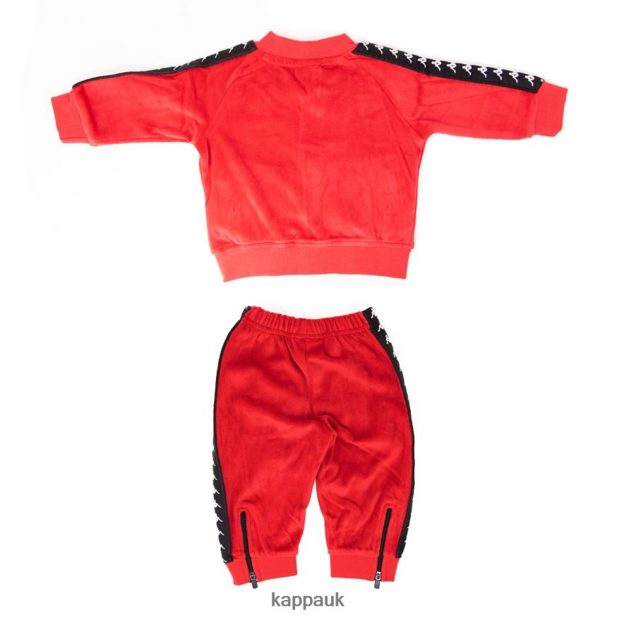 Kappa Infants 222 Banda Neash Tracksuit RED 408H4N824 - Kappa Trainers UK