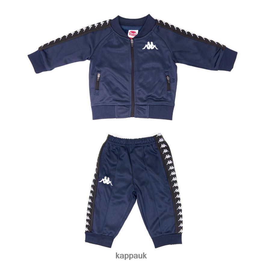 Kappa Infants 222 Banda Sbain Tracksuit Blue 408H4N821 - Kappa Trainers UK