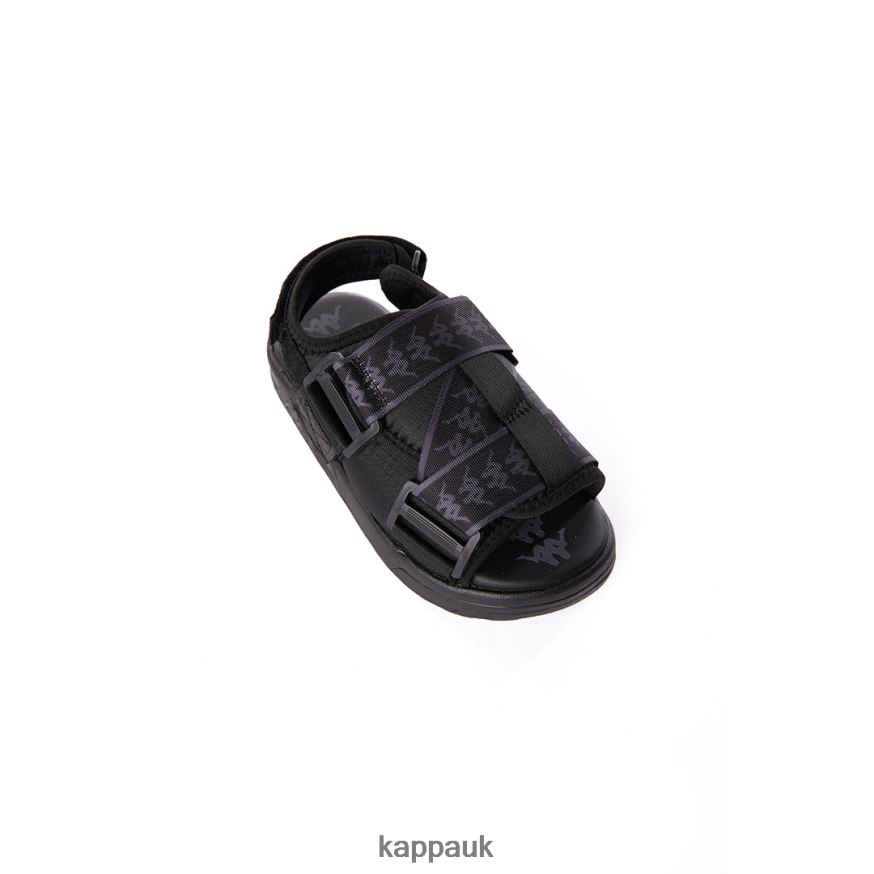 Kappa Kids 222 Banda Mitel 2 Toddlers Sandals Black Grey 408H4N818 - Kappa Trainers UK