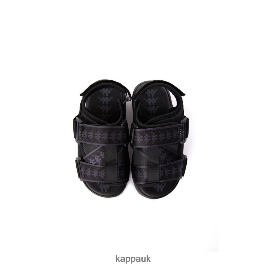 Kappa Kids 222 Banda Mitel 2 Toddlers Sandals Black Grey 408H4N818 - Kappa Trainers UK
