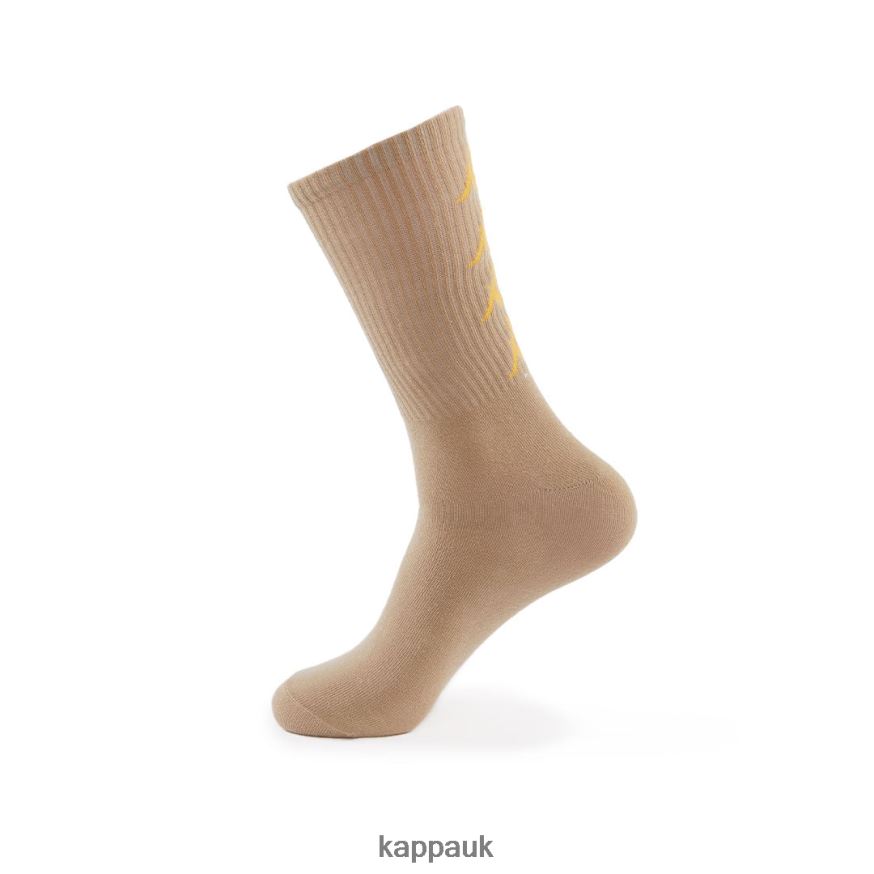 Kappa Authentic Amal Socks 1 Pack Beige Light Yellow 408H4N356 - Kappa Trainers UK