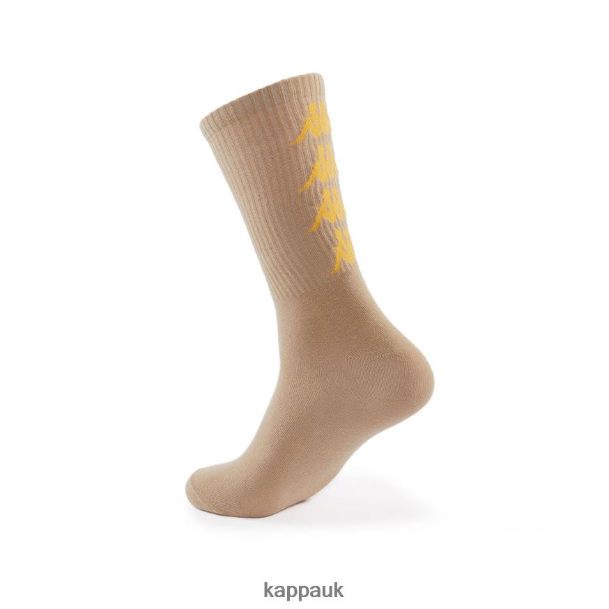 Kappa Authentic Amal Socks 1 Pack Beige Light Yellow 408H4N356 - Kappa Trainers UK
