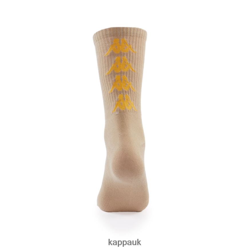 Kappa Authentic Amal Socks 1 Pack Beige Light Yellow 408H4N356 - Kappa Trainers UK