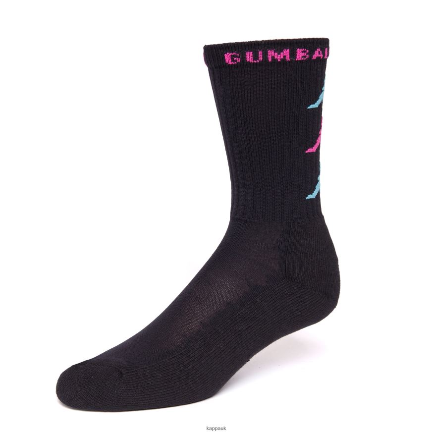Kappa Authentic Gumball Gamal Socks Black 408H4N357 - Kappa Tracksuit UK