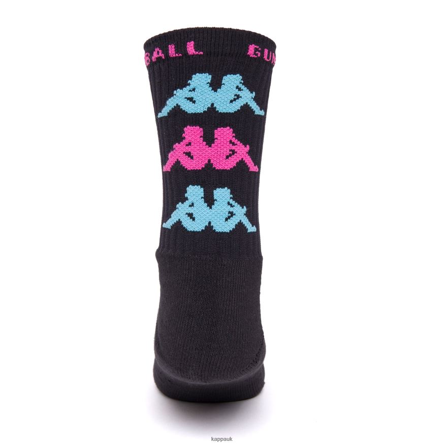 Kappa Authentic Gumball Gamal Socks Black 408H4N357 - Kappa Tracksuit UK