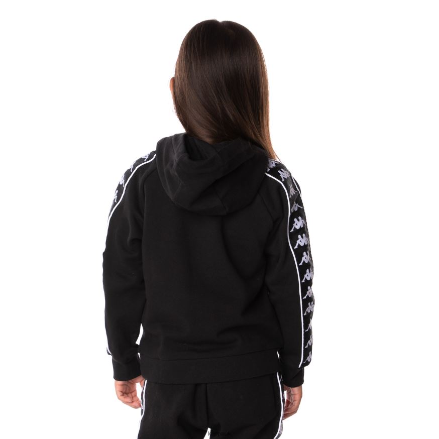 Kappa Kids 222 Banda Hurtado 2 Hoodie Black 408H4N516 - Kappa Tracksuit UK