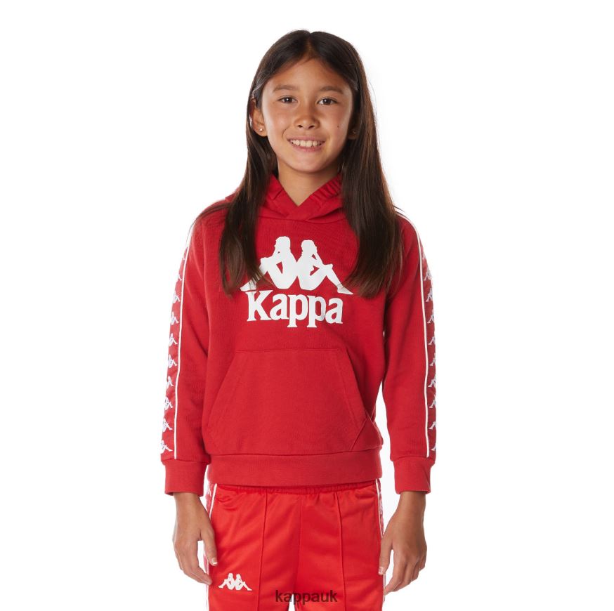 Kappa Kids 222 Banda Hurtado 2 Hoodie Red 408H4N515 - Kappa Trainers UK