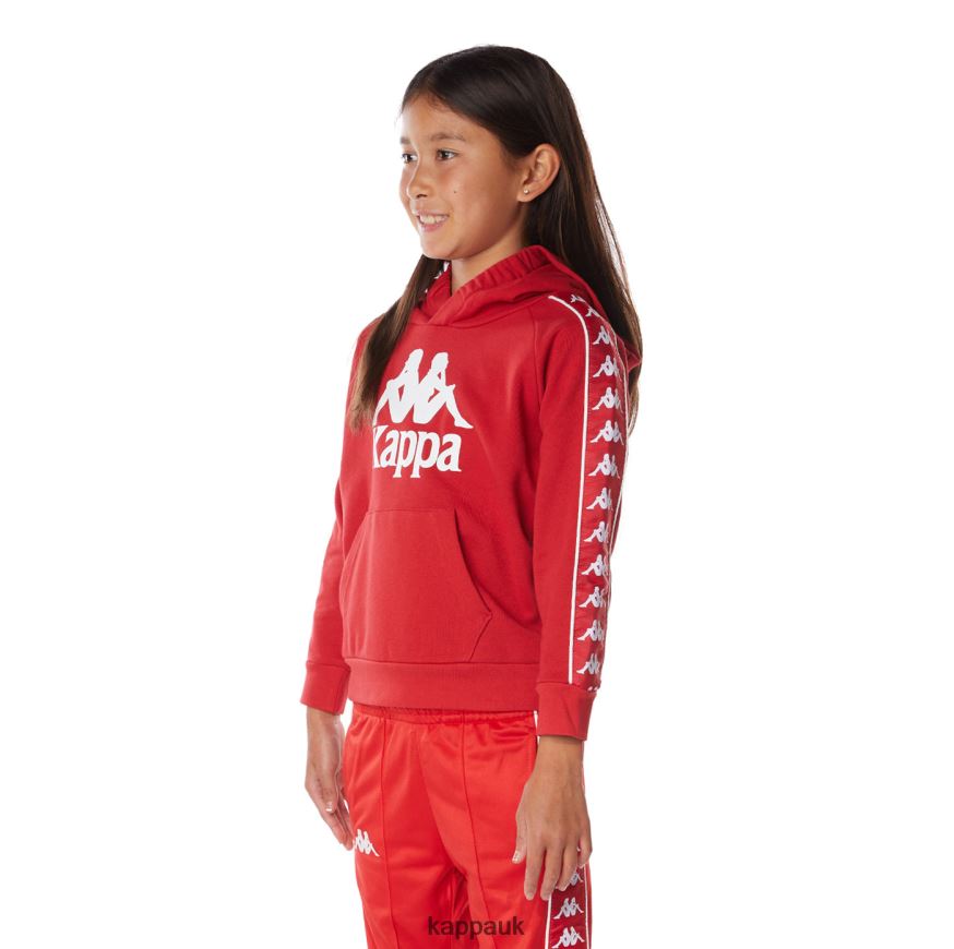 Kappa Kids 222 Banda Hurtado 2 Hoodie Red 408H4N515 - Kappa Trainers UK