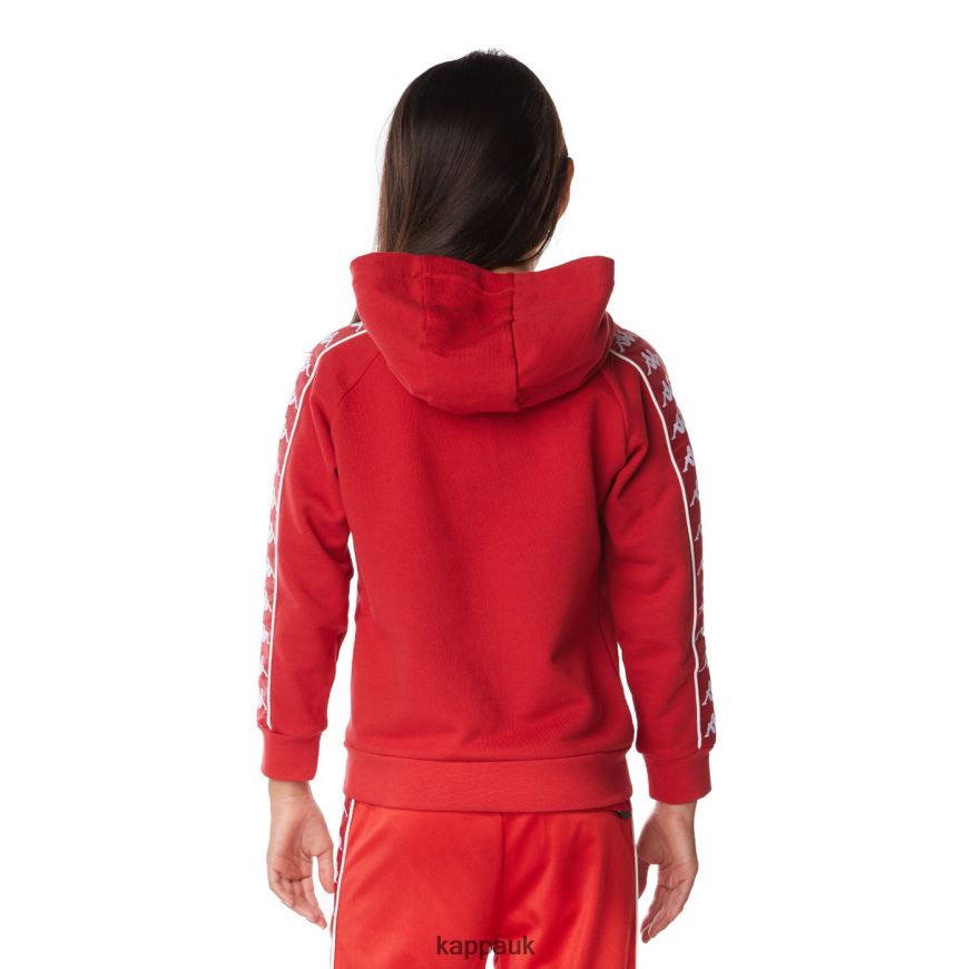 Kappa Kids 222 Banda Hurtado 2 Hoodie Red 408H4N515 - Kappa Trainers UK