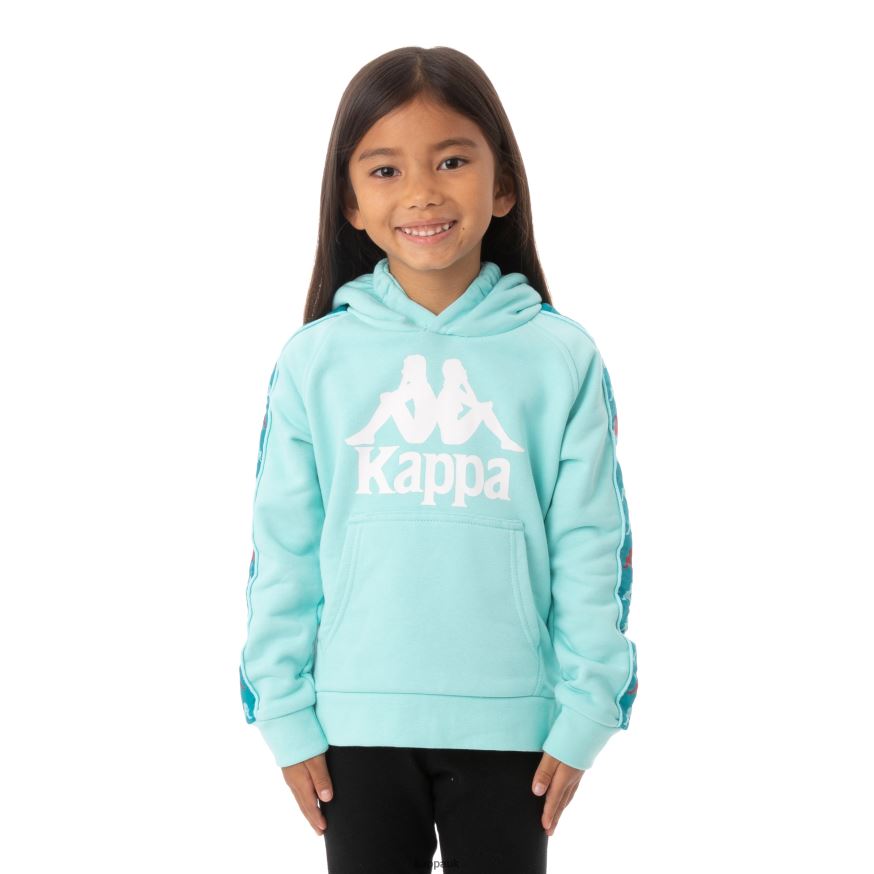 Kappa Kids 222 Banda Hurtado 3 Hoodie Peacock 408H4N556 - Kappa UK