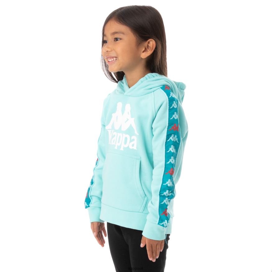 Kappa Kids 222 Banda Hurtado 3 Hoodie Peacock 408H4N556 - Kappa UK