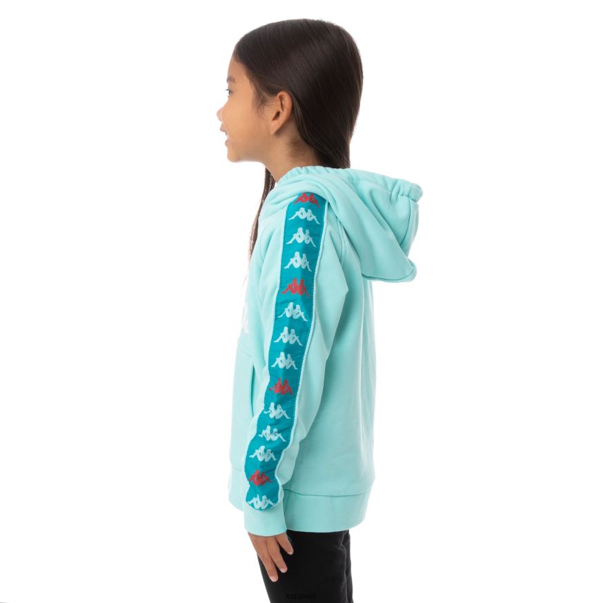 Kappa Kids 222 Banda Hurtado 3 Hoodie Peacock 408H4N556 - Kappa UK