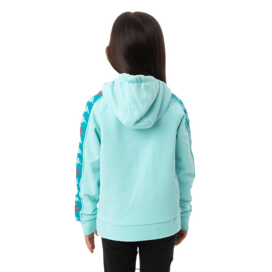 Kappa Kids 222 Banda Hurtado 3 Hoodie Peacock 408H4N556 - Kappa UK