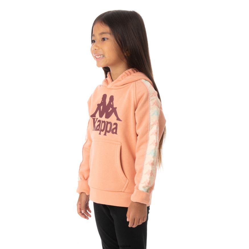 Kappa Kids 222 Banda Hurtado 3 Hoodie Pink Coral 408H4N551 - Kappa Trainers UK