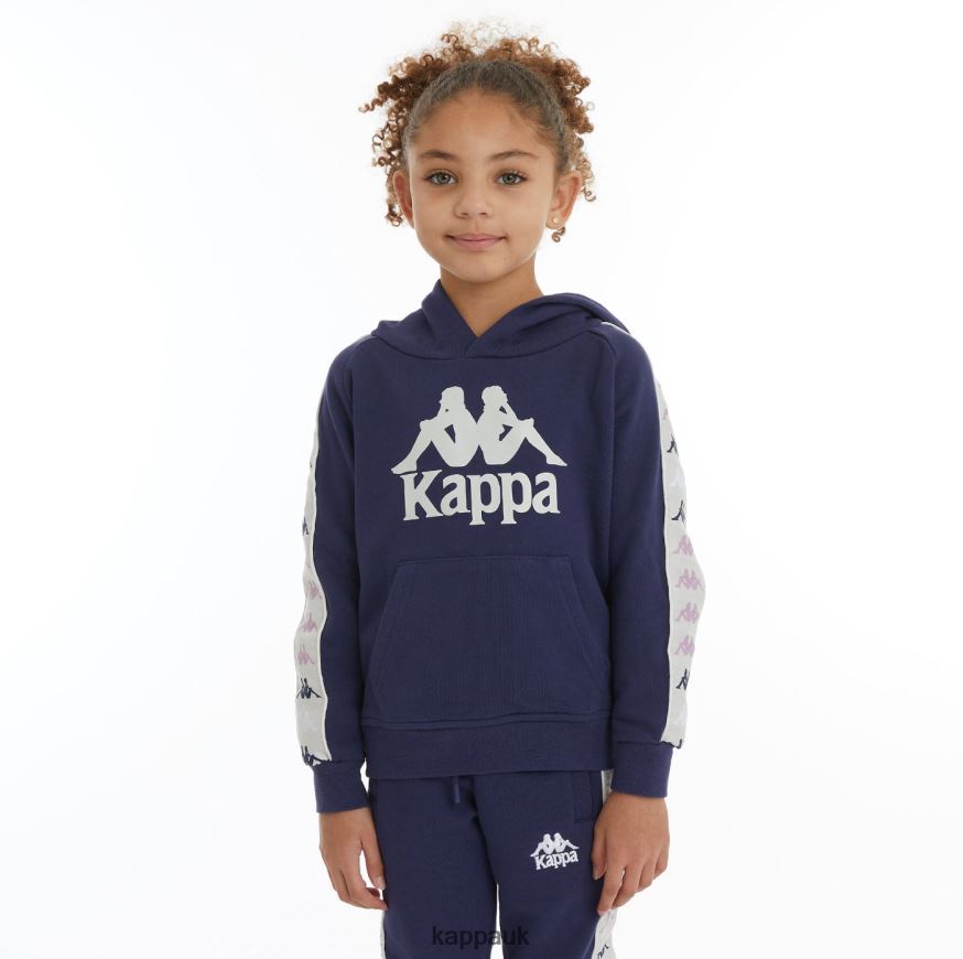 Kappa Kids 222 Banda Hurtado 4 Hoodie Navy 408H4N527 - Kappa Trainers UK