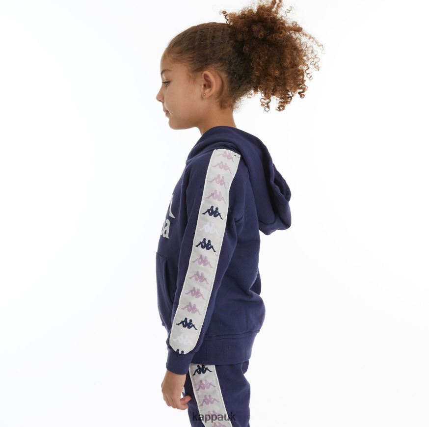 Kappa Kids 222 Banda Hurtado 4 Hoodie Navy 408H4N527 - Kappa Trainers UK