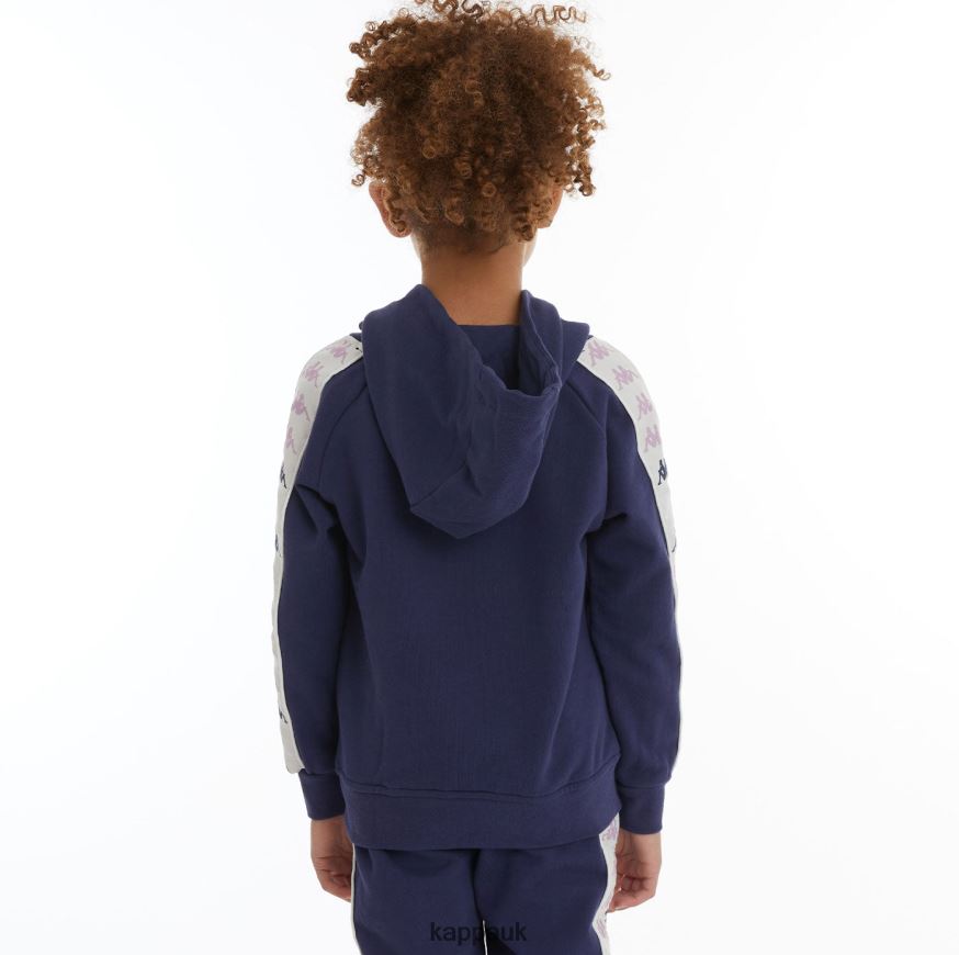 Kappa Kids 222 Banda Hurtado 4 Hoodie Navy 408H4N527 - Kappa Trainers UK