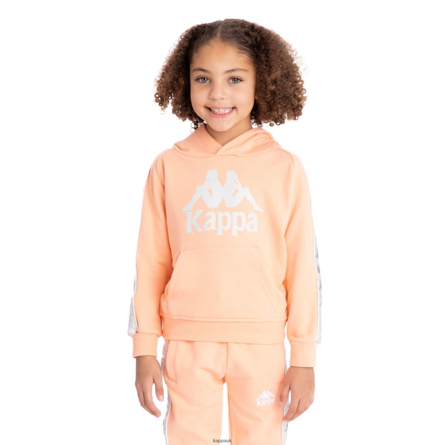 Kappa Kids 222 Banda Hurtado 4 Hoodie Peach 408H4N526 - Kappa UK