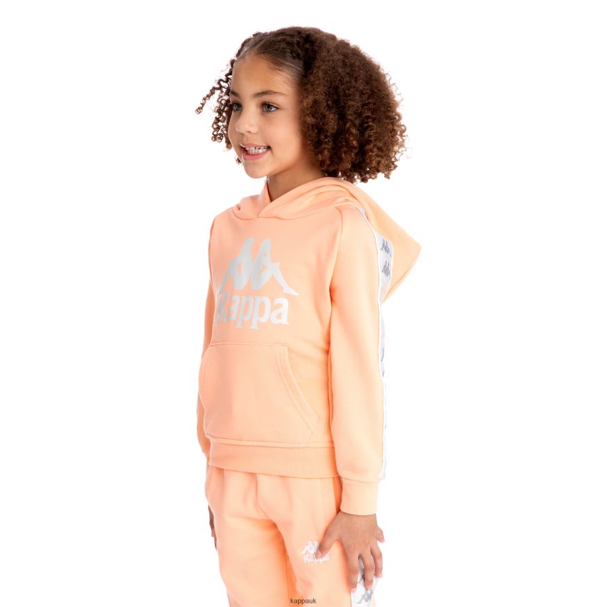 Kappa Kids 222 Banda Hurtado 4 Hoodie Peach 408H4N526 - Kappa UK