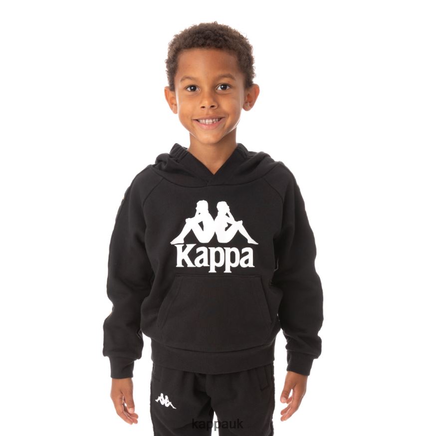 Kappa Kids 222 Banda Hurtadon Hoodie Black Smoke 408H4N544 - Kappa UK