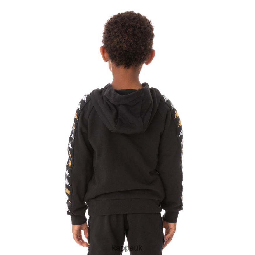 Kappa Kids 222 Banda Hurtadon Hoodie Black Smoke 408H4N544 - Kappa UK