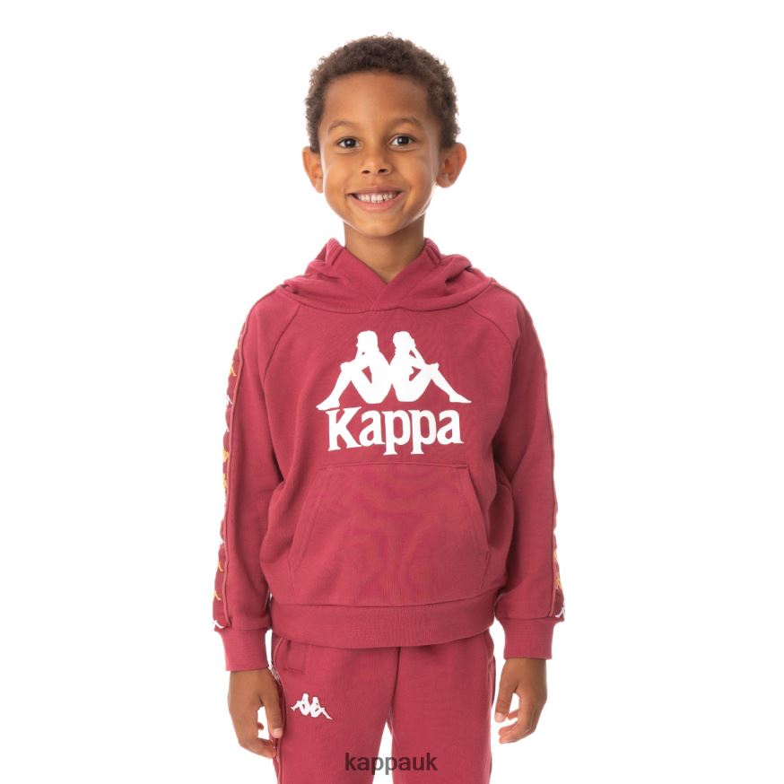 Kappa Kids 222 Banda Hurtadon Hoodie Burgundy 408H4N543 - Kappa Tracksuit UK