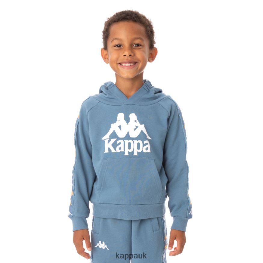Kappa Kids 222 Banda Hurtadon Hoodie Light Blue 408H4N542 - Kappa Trainers UK