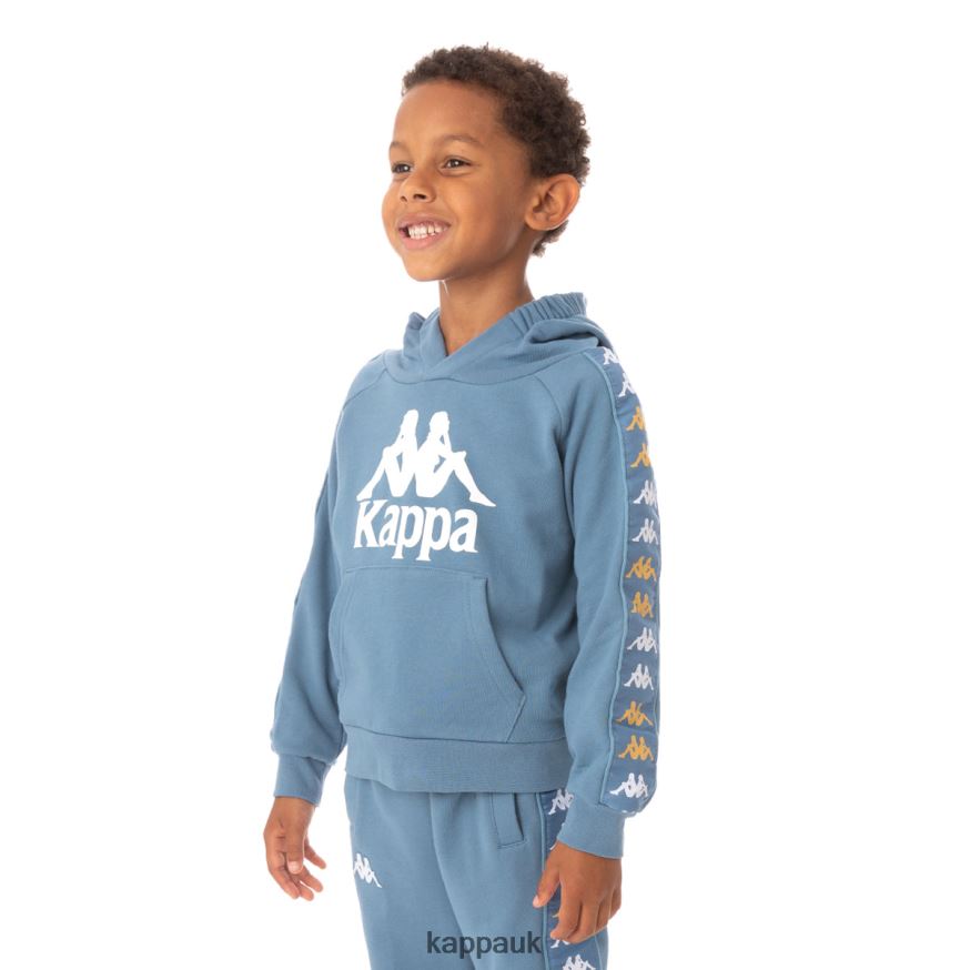 Kappa Kids 222 Banda Hurtadon Hoodie Light Blue 408H4N542 - Kappa Trainers UK