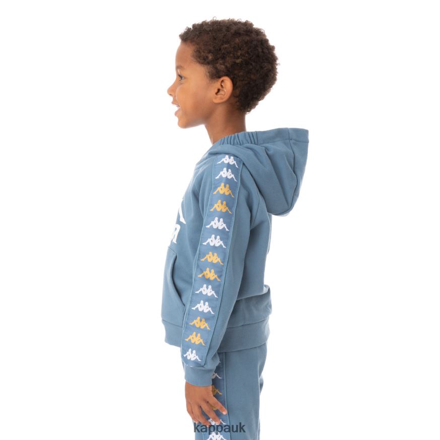 Kappa Kids 222 Banda Hurtadon Hoodie Light Blue 408H4N542 - Kappa Trainers UK