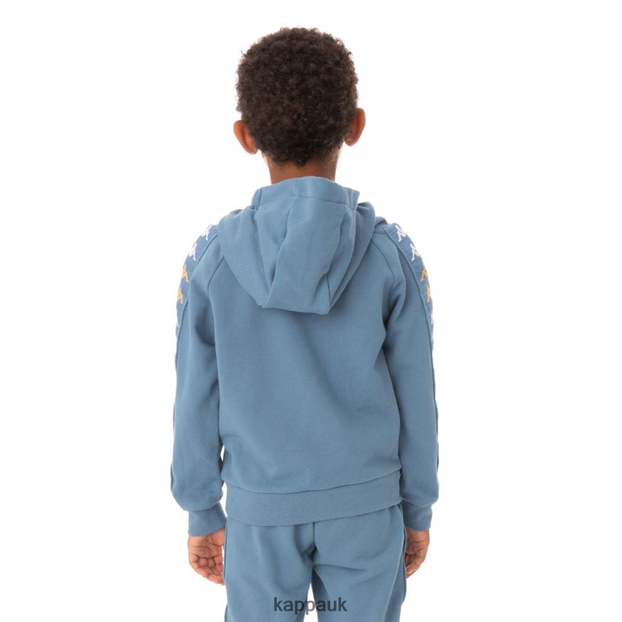 Kappa Kids 222 Banda Hurtadon Hoodie Light Blue 408H4N542 - Kappa Trainers UK