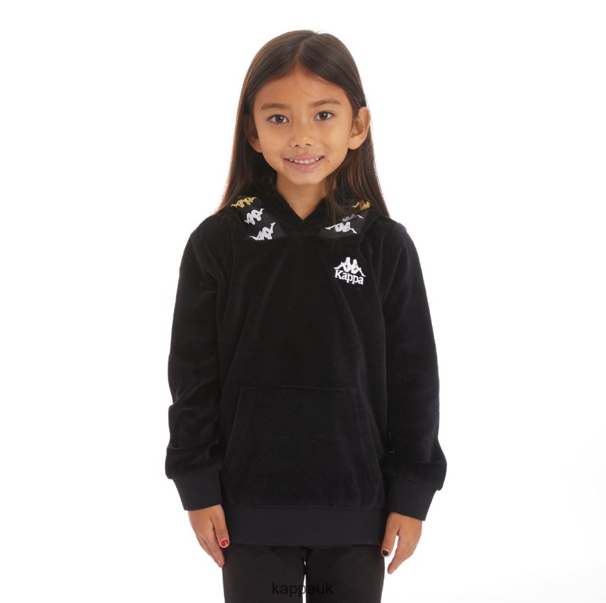 Kappa Kids 222 Banda Loredo Hoodie Black Smoke 408H4N541 - Kappa UK