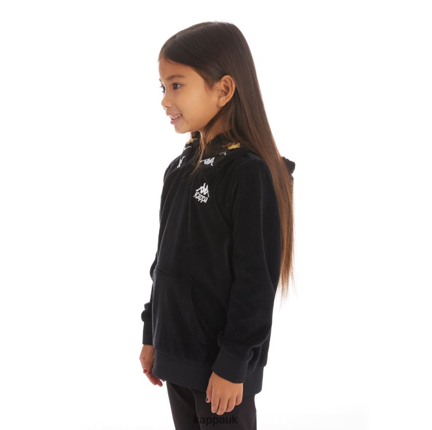 Kappa Kids 222 Banda Loredo Hoodie Black Smoke 408H4N541 - Kappa UK
