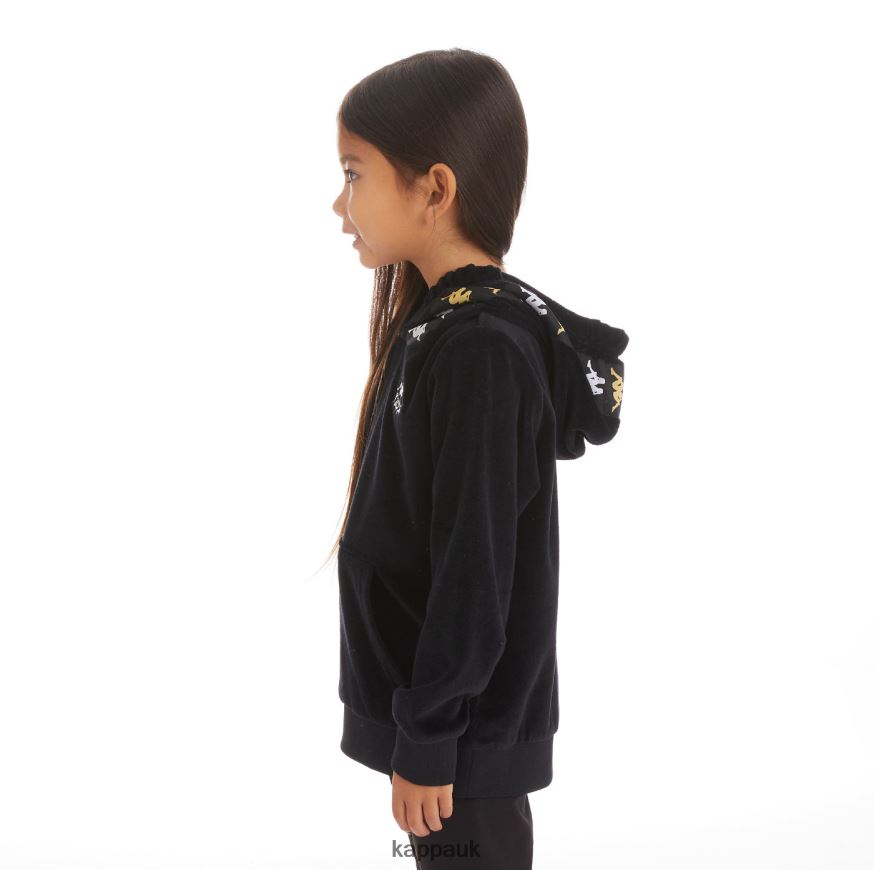 Kappa Kids 222 Banda Loredo Hoodie Black Smoke 408H4N541 - Kappa UK