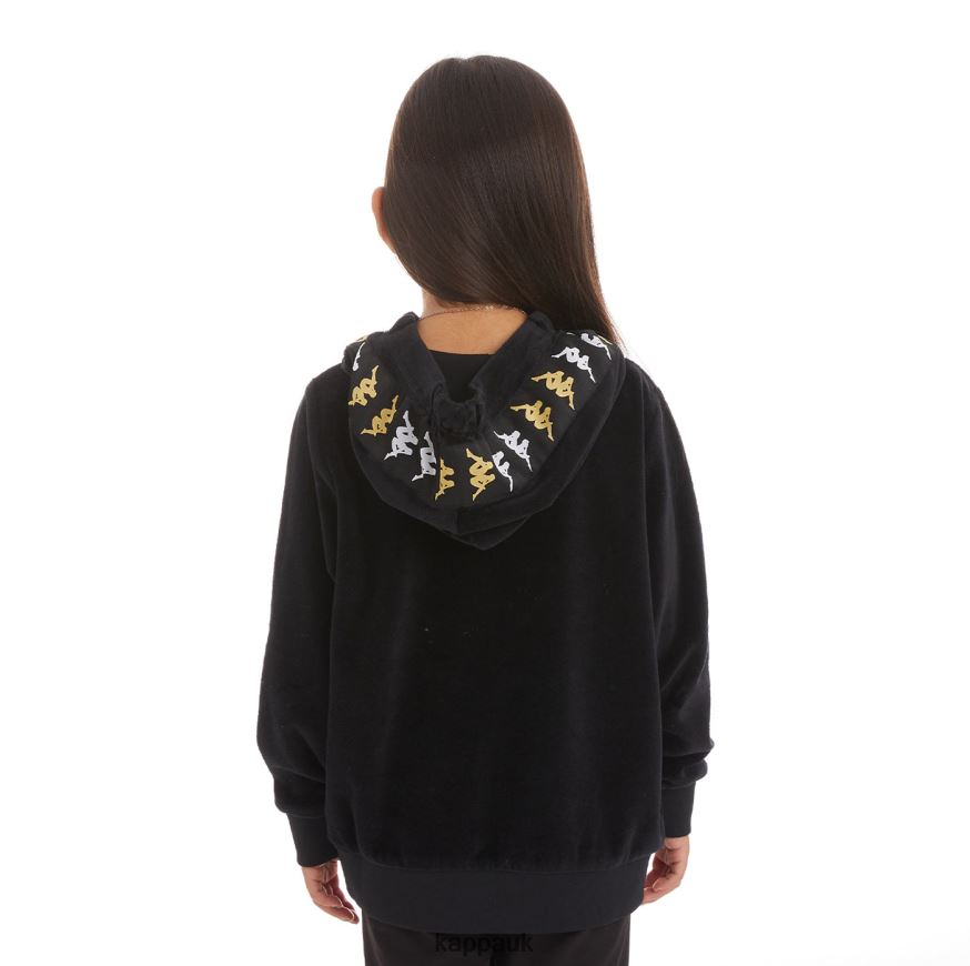 Kappa Kids 222 Banda Loredo Hoodie Black Smoke 408H4N541 - Kappa UK